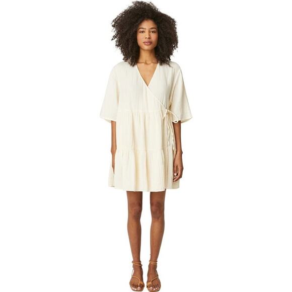 Rhode Magdalena Plissé Wraparound Minidress In Nurtural NWOT Sz:Small Ret$386. - Picture 2 of 10